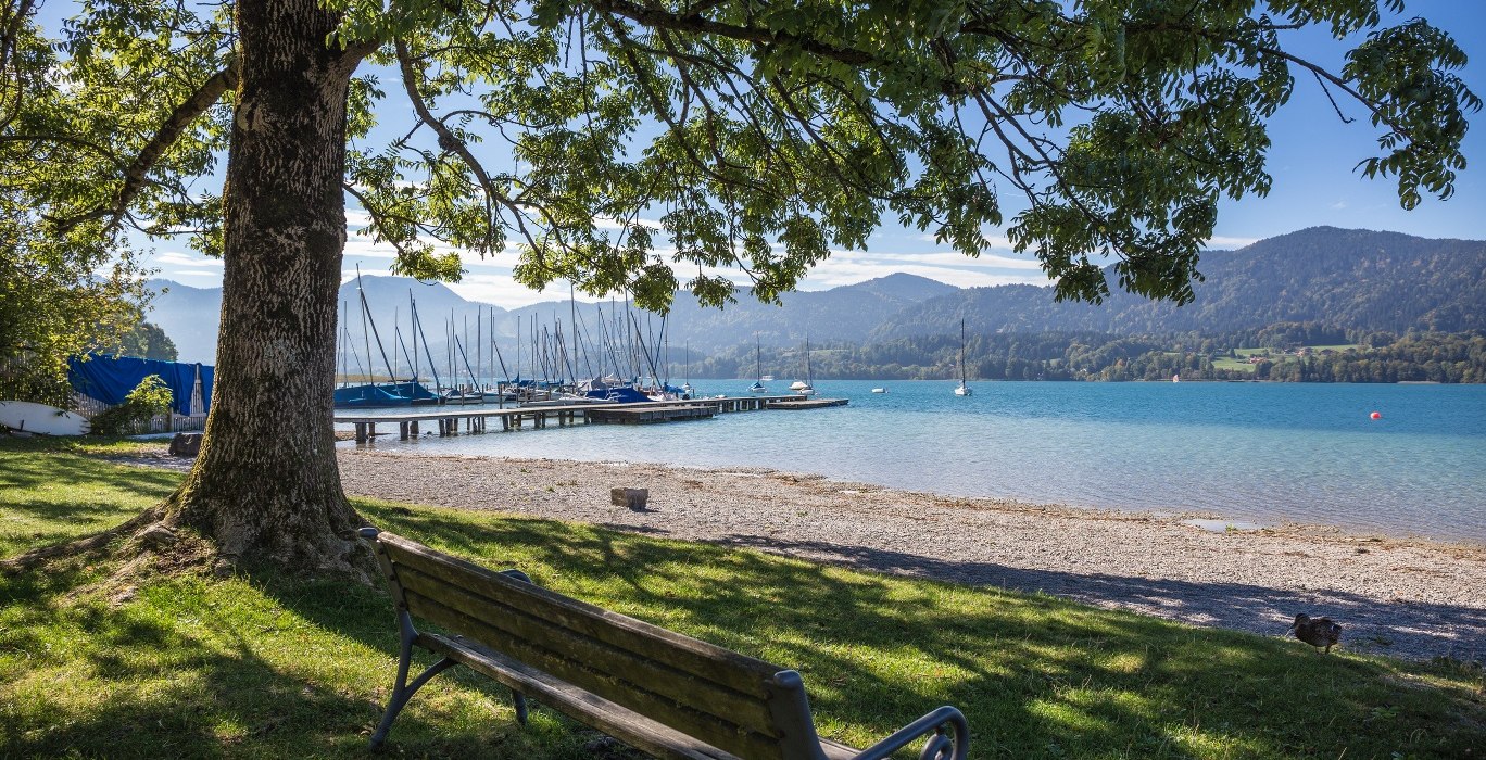 Blick auf den See, Gmund Seeglas, © Alpenregion Tegernsee Schliersee