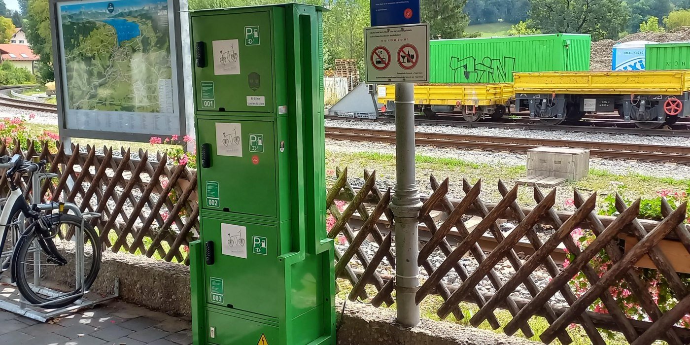 e-bike-lade-bahnhof-gmund, © Tegernseer Tal Tourismus GmbH