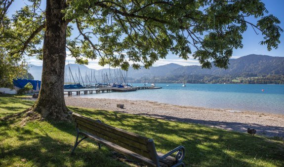 Blick auf den See, Gmund Seeglas, © Alpenregion Tegernsee Schliersee