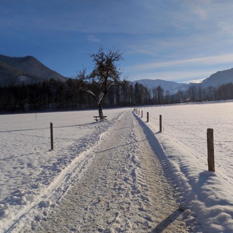 Direkt vor der Haustüre bei Sonnenschein spazieren gehen, © im-web.de/ Regionalentwicklung Oberland Kommunalunternehmen